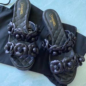 Chanel Black Sandals